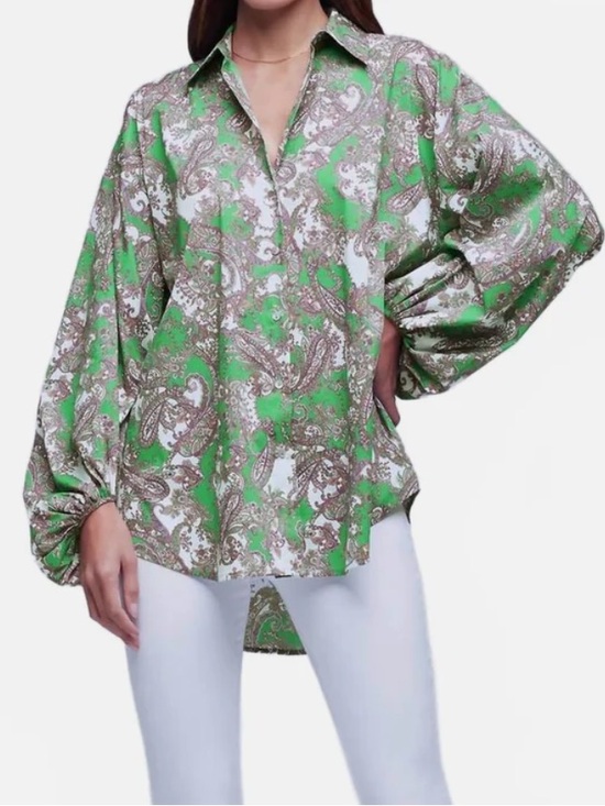 L'AGENCE Tops - L'AGENCE Mickey Tunic Button-Down Shirt